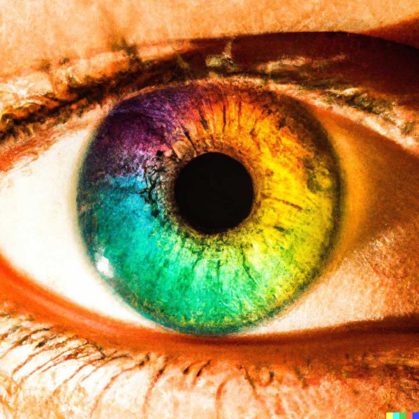Regenbogenhaut im Auge