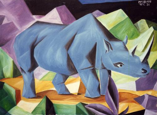 Nashorn (Ölbild)