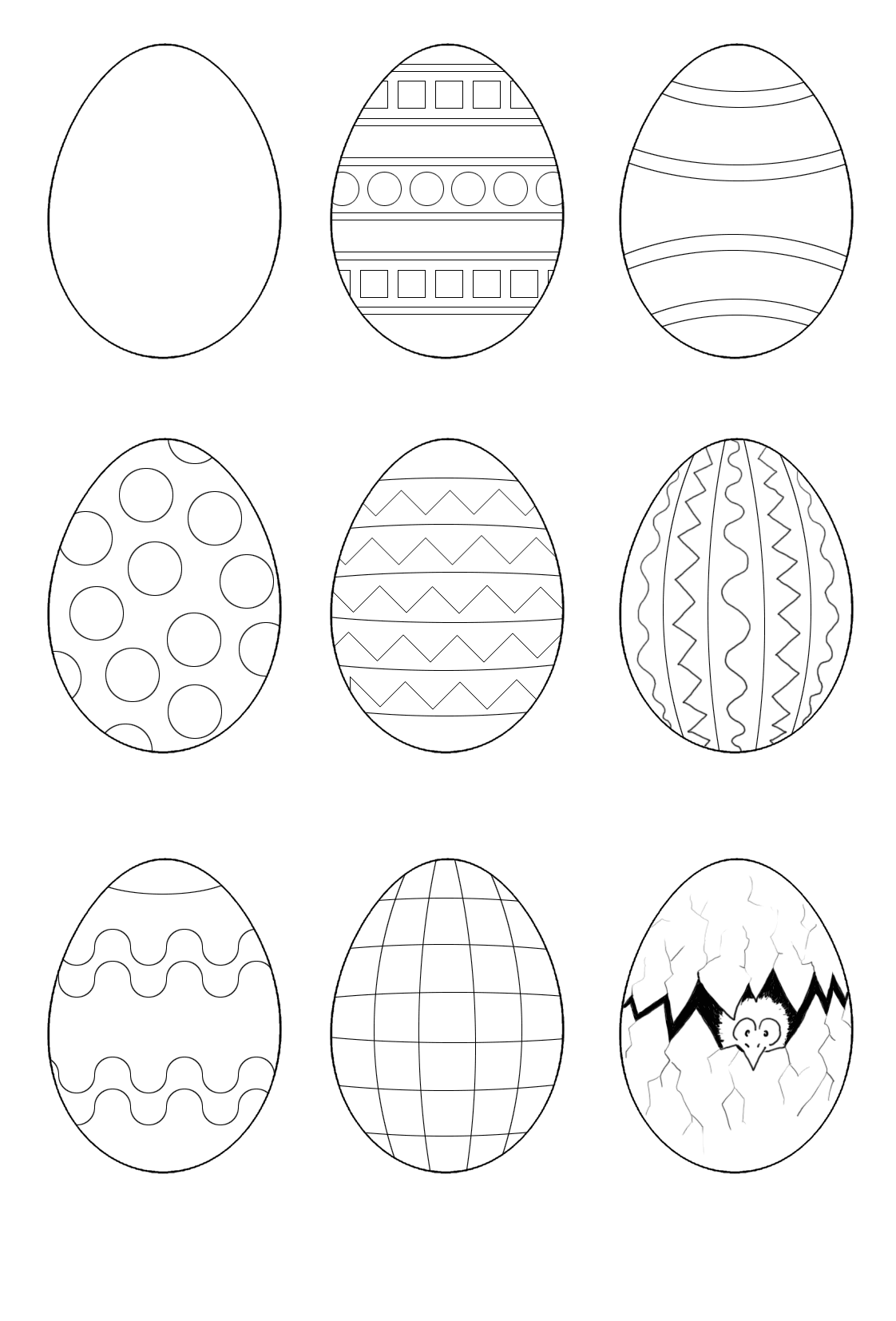 Ostereier Malvorlage